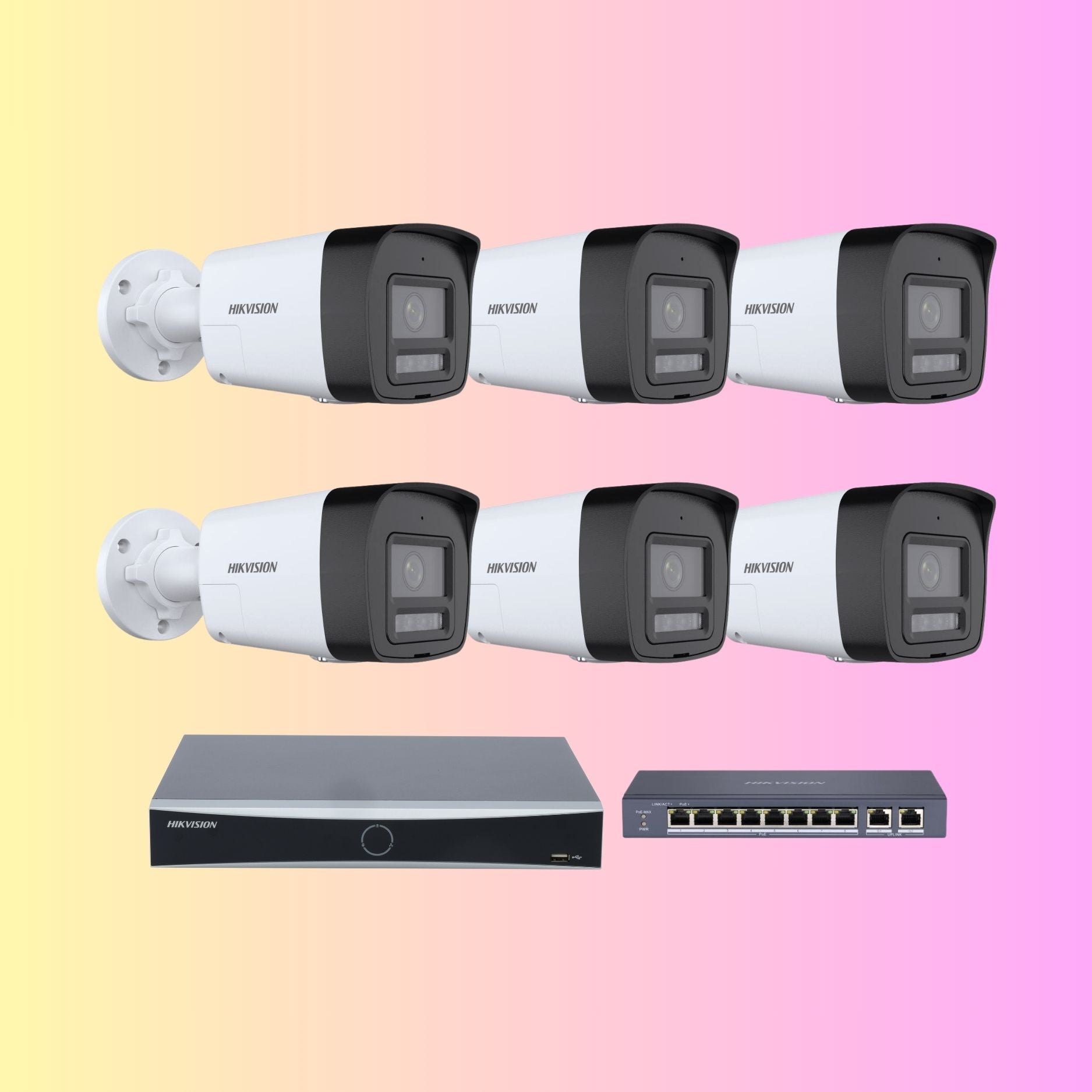 Hikvision Smart Hybrid Light with Live Guard IP Camera System