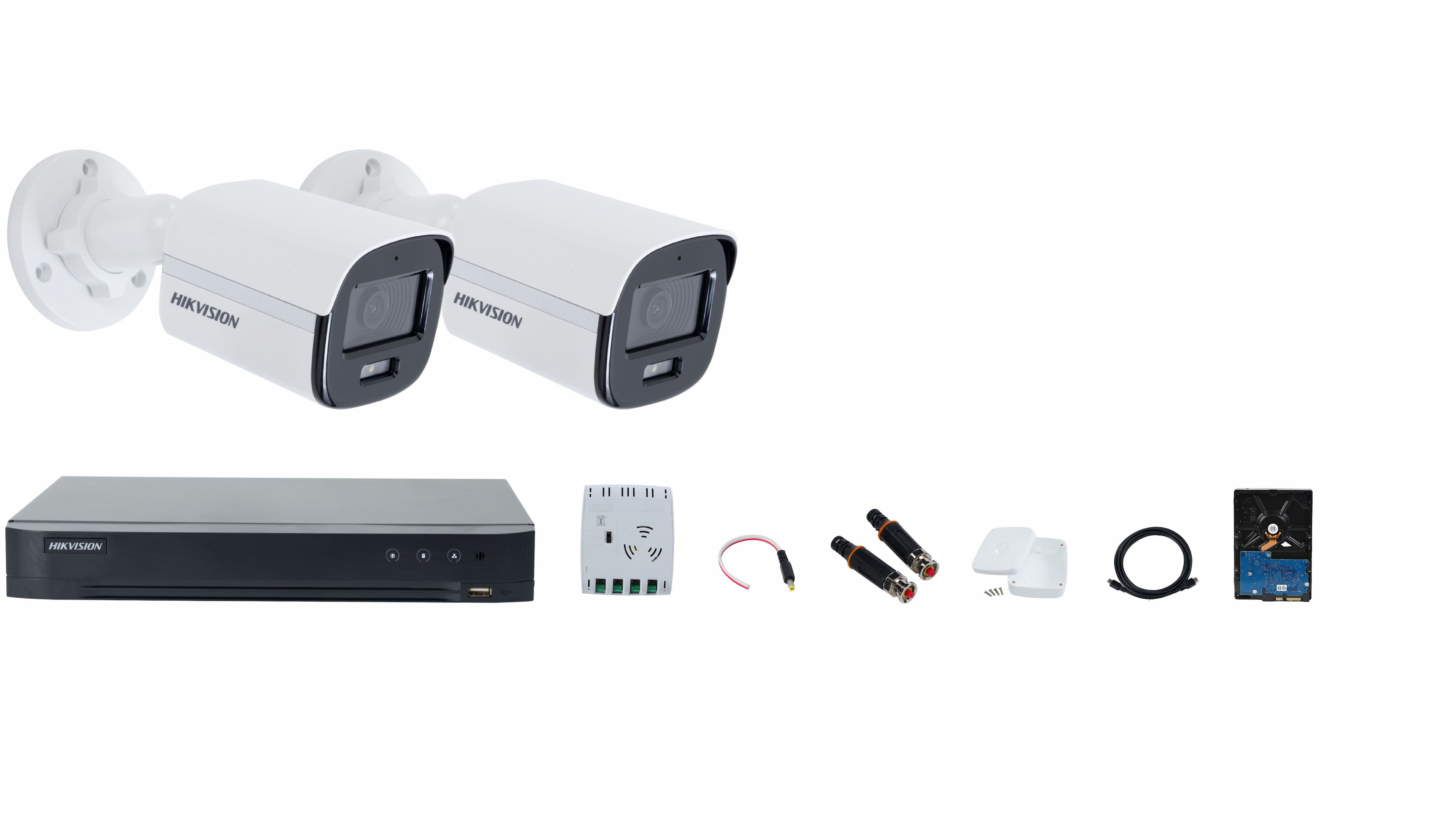Hikvision 4-channel ColorVu Camera Full System – Color Video, Color Night Vision, and Audio