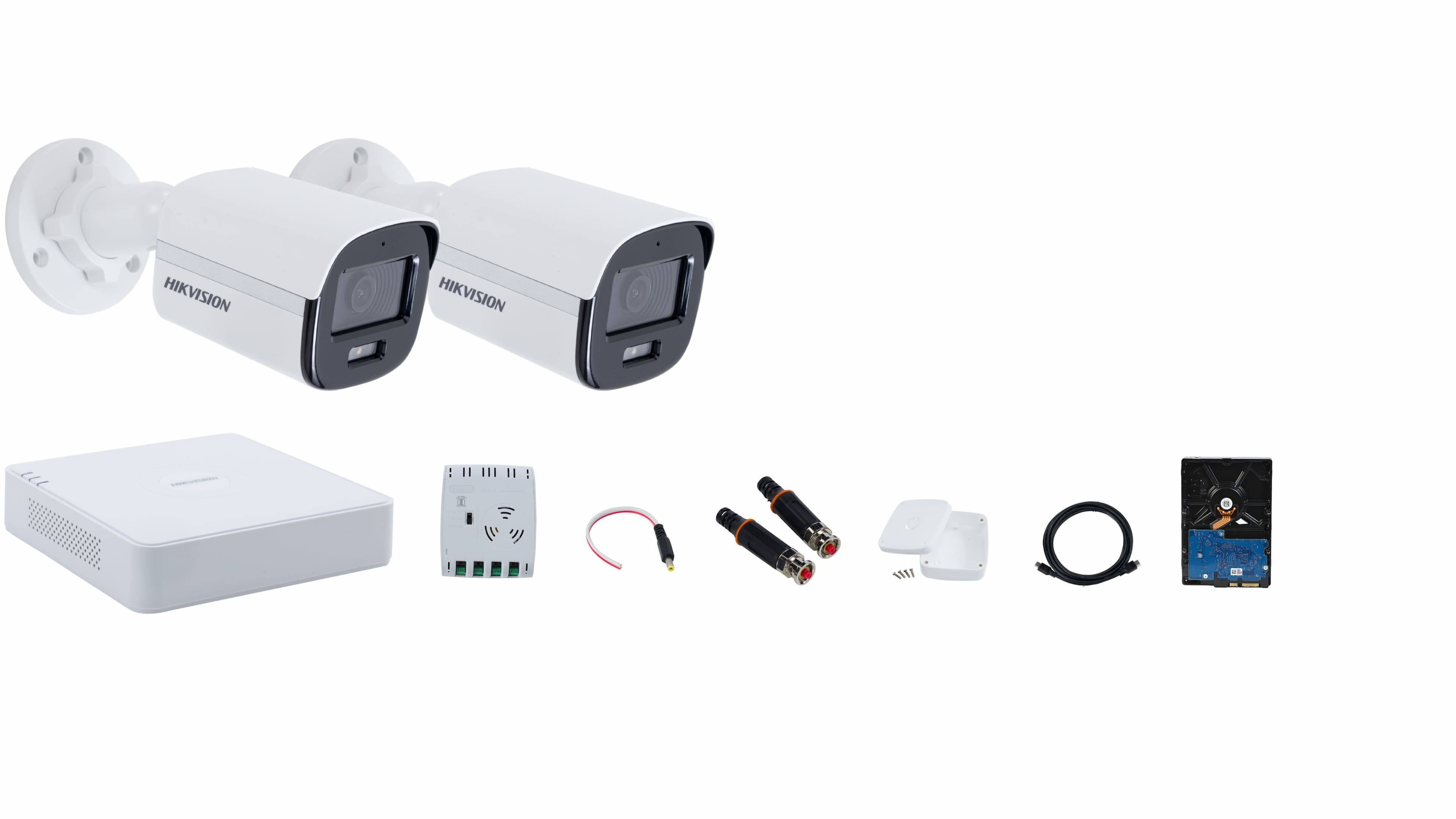 Hikvision 4-channel ColorVu Camera Full System – Color Video, Color Night Vision, and Audio