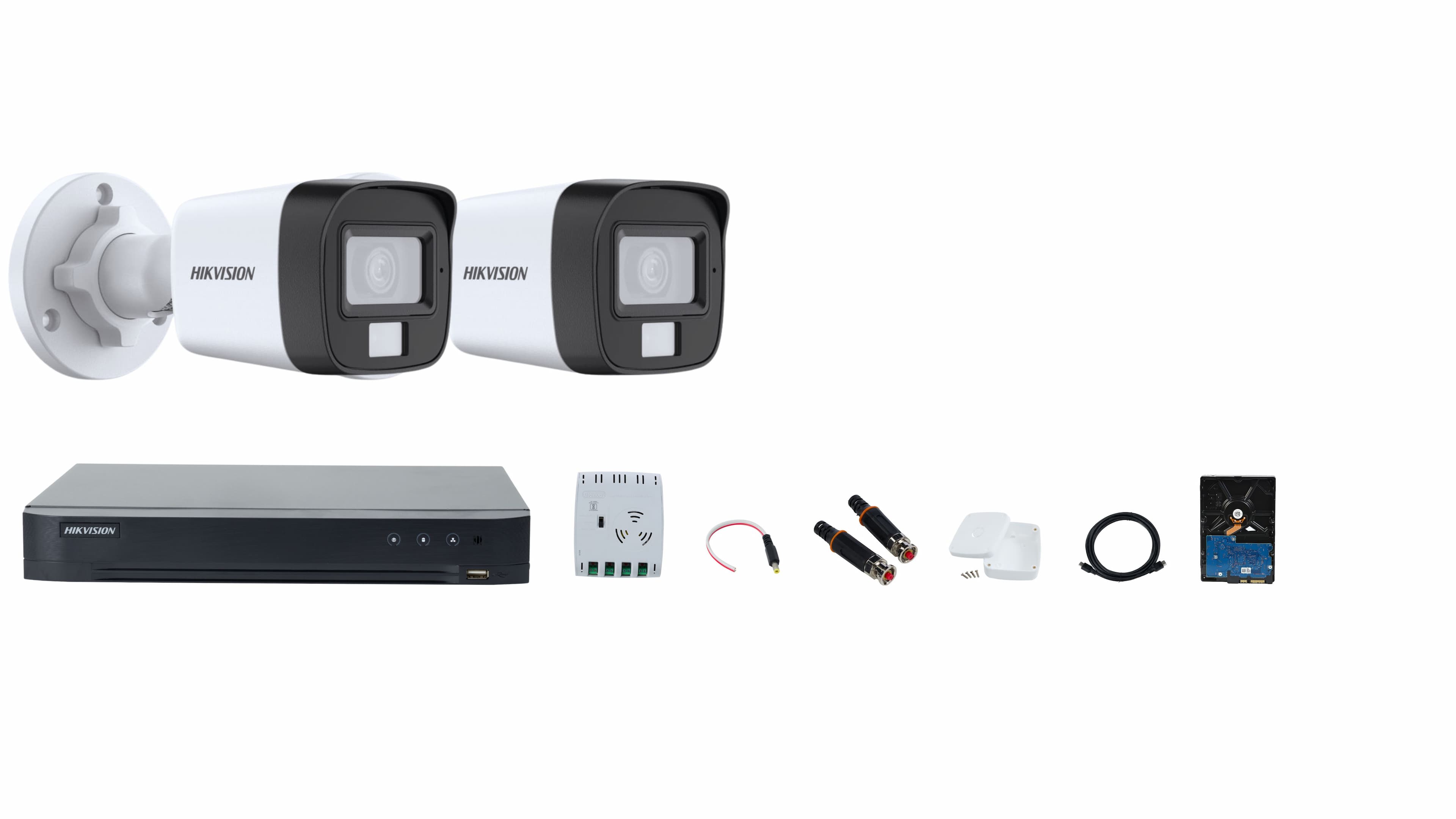 Hikvision 4-channel Smart Hybrid Light Camera Full System – Color Video, Smart Night Vision, and Audio