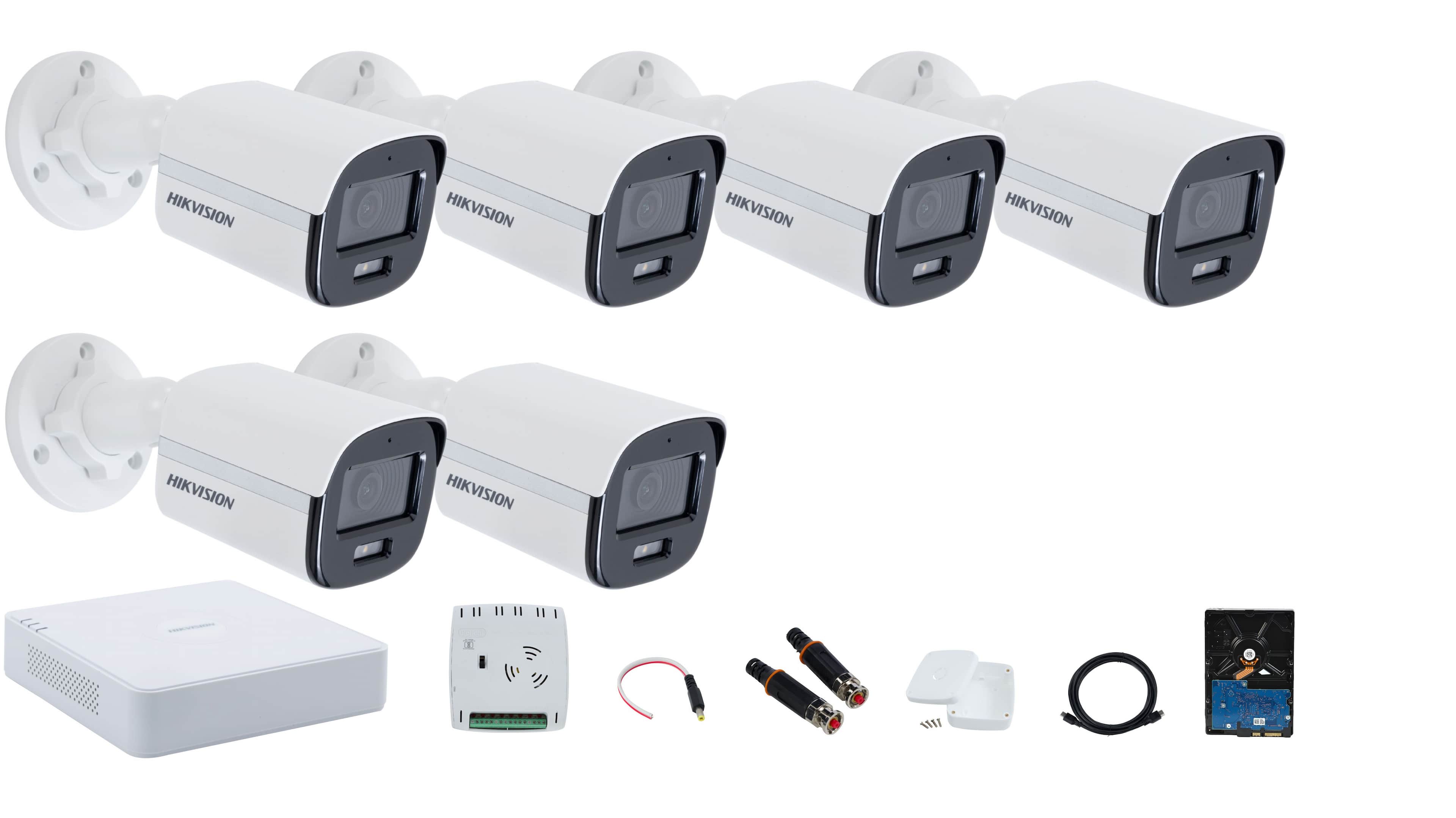 Hikvision 8-channel ColorVu Camera Full System – Color Video, Color Night Vision, and Audio