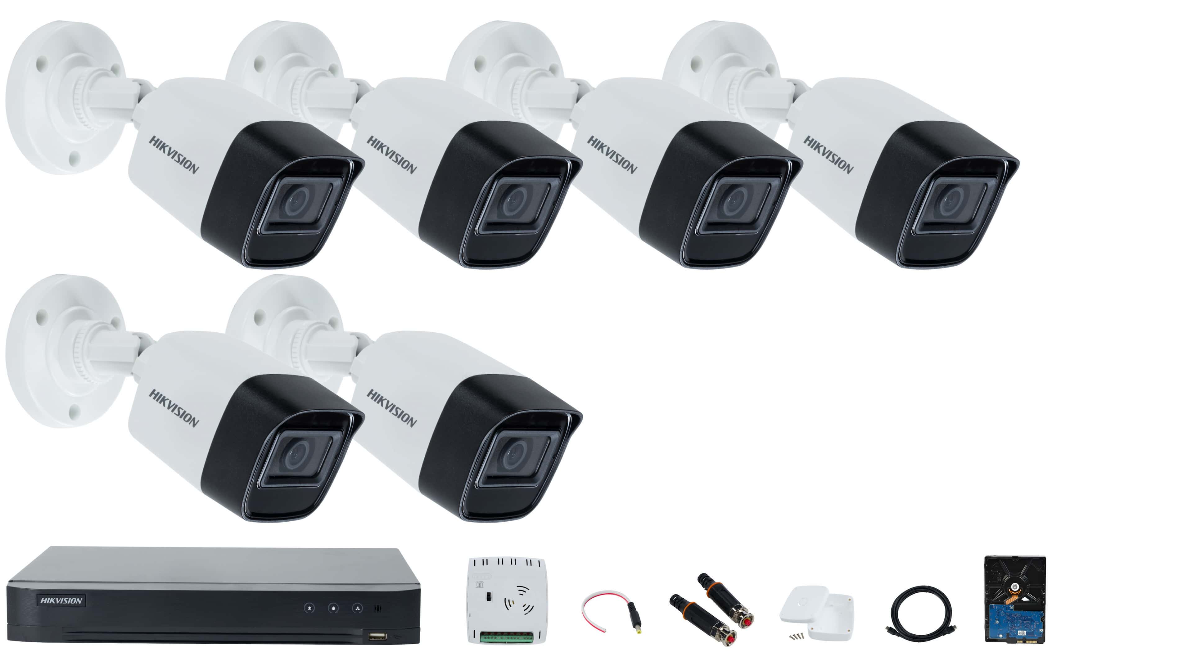 Hikvision 8-channel Camera Full System – Day-time Color Video, Infrared Night Vision, and Audio