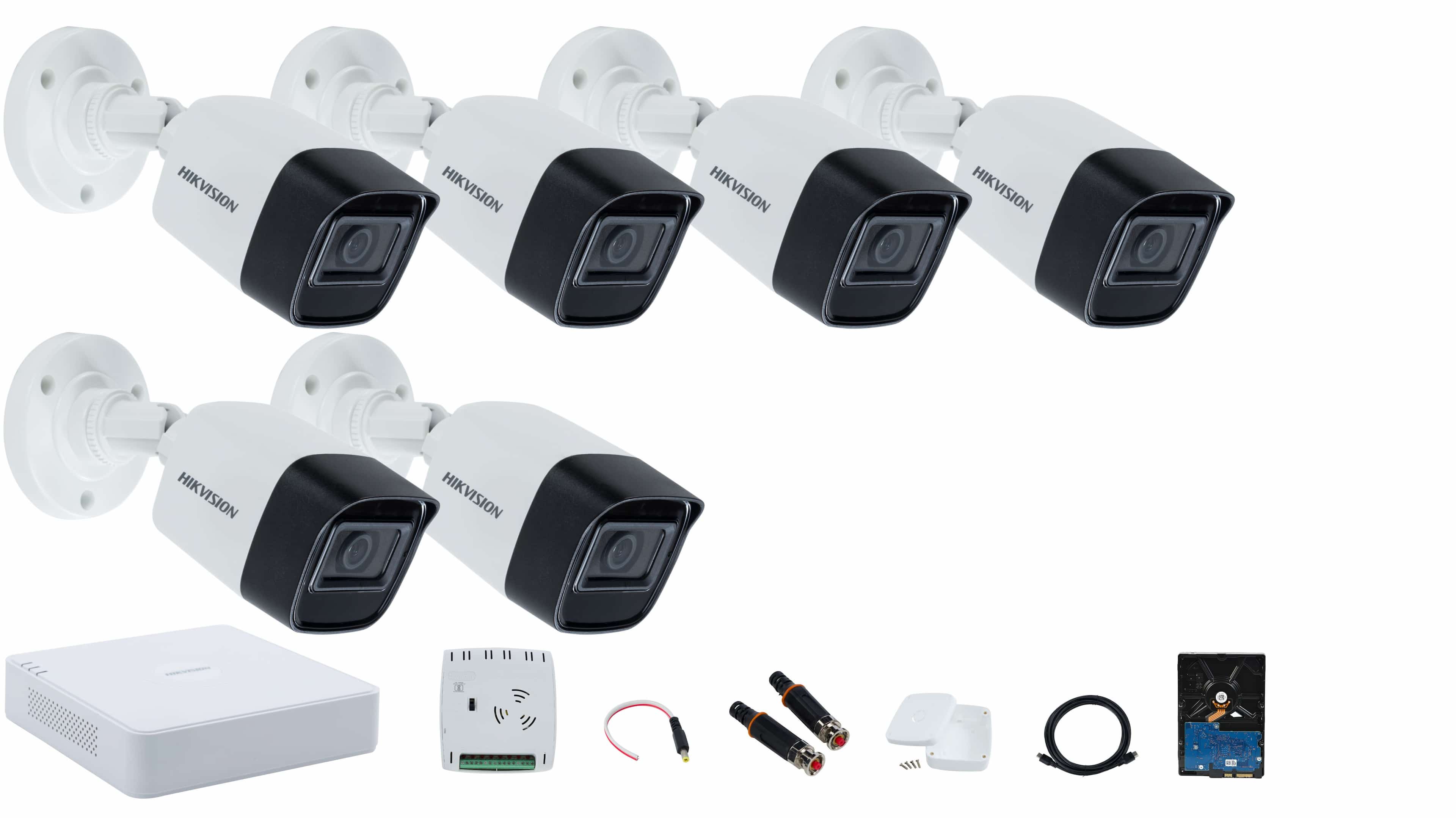 Hikvision 8-channel Camera Full System – Day-time Color Video, Infrared Night Vision, and Audio