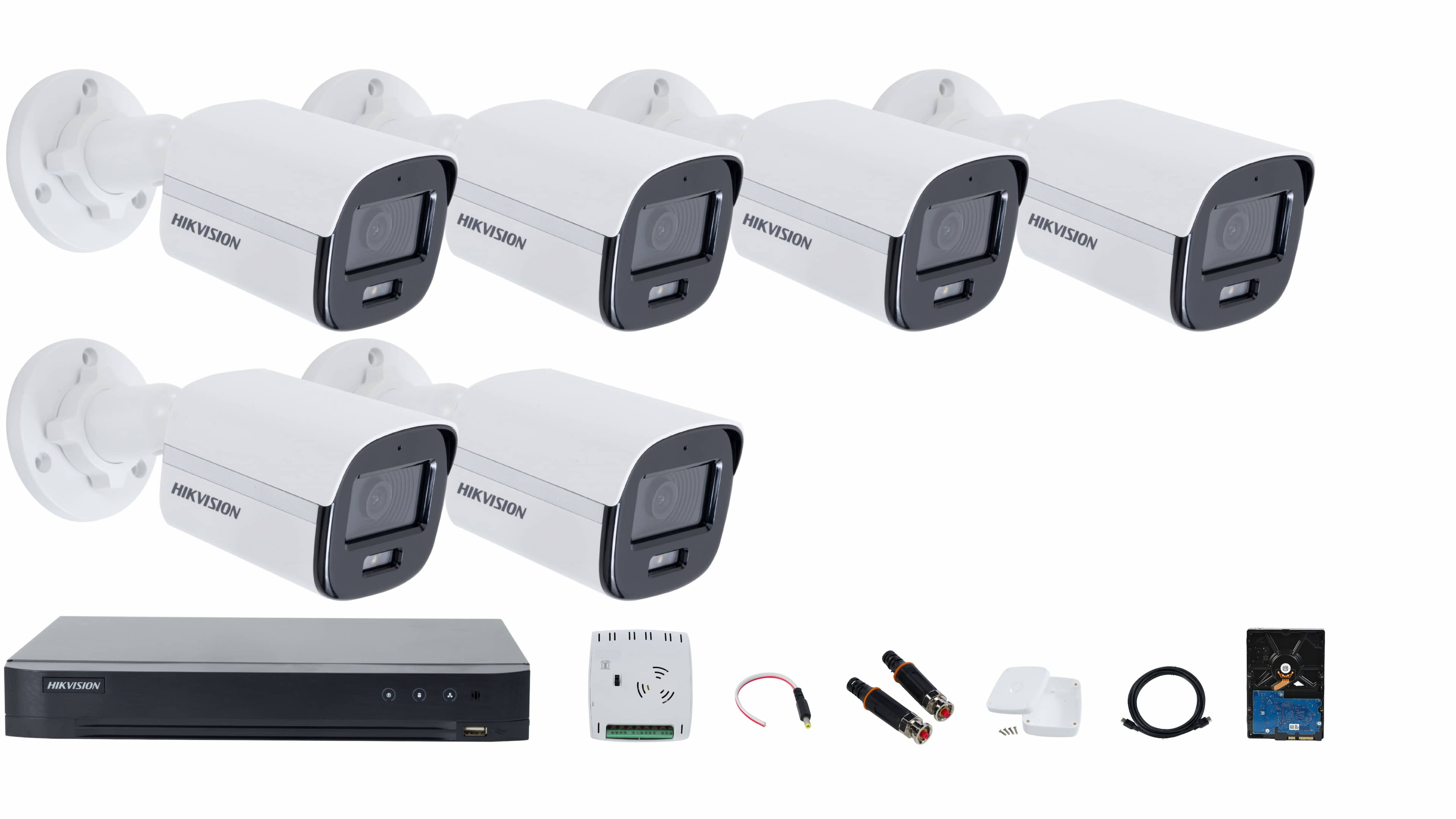 Hikvision 8-channel ColorVu Camera Full System – Color Video, Color Night Vision, and Audio