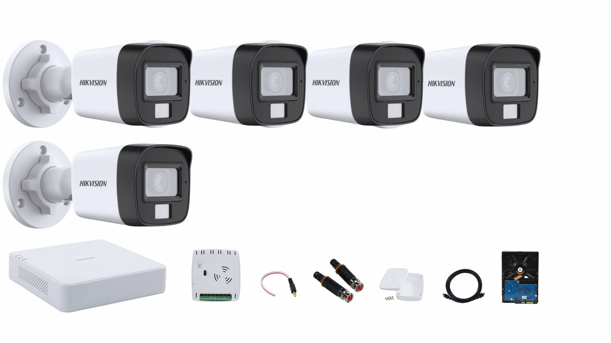 Hikvision 8-channel Smart Hybrid Light Camera Full System – Color Video, Smart Night Vision, and Audio