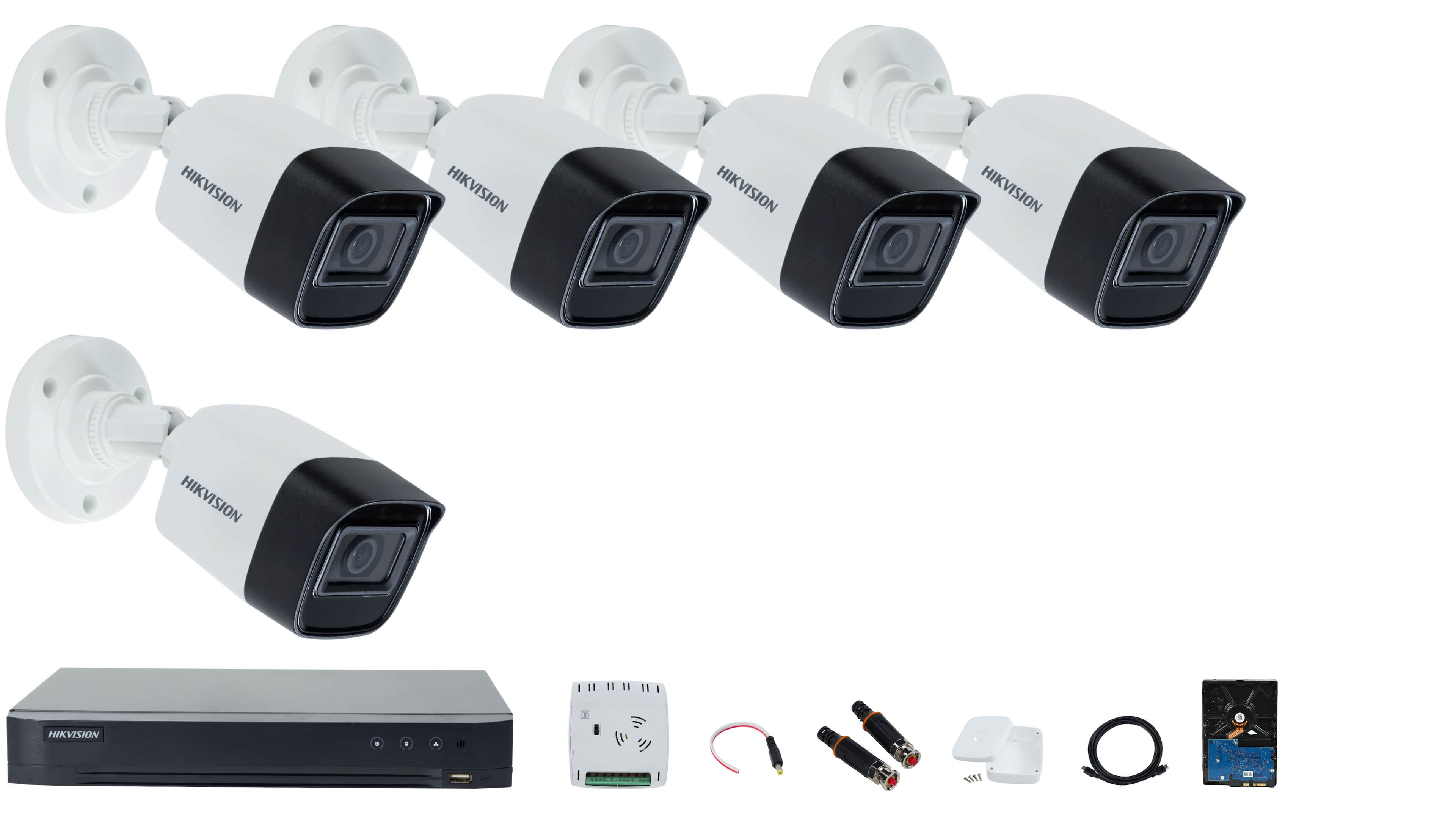 Hikvision 8-channel Camera Full System – Day-time Color Video, Infrared Night Vision, and Audio