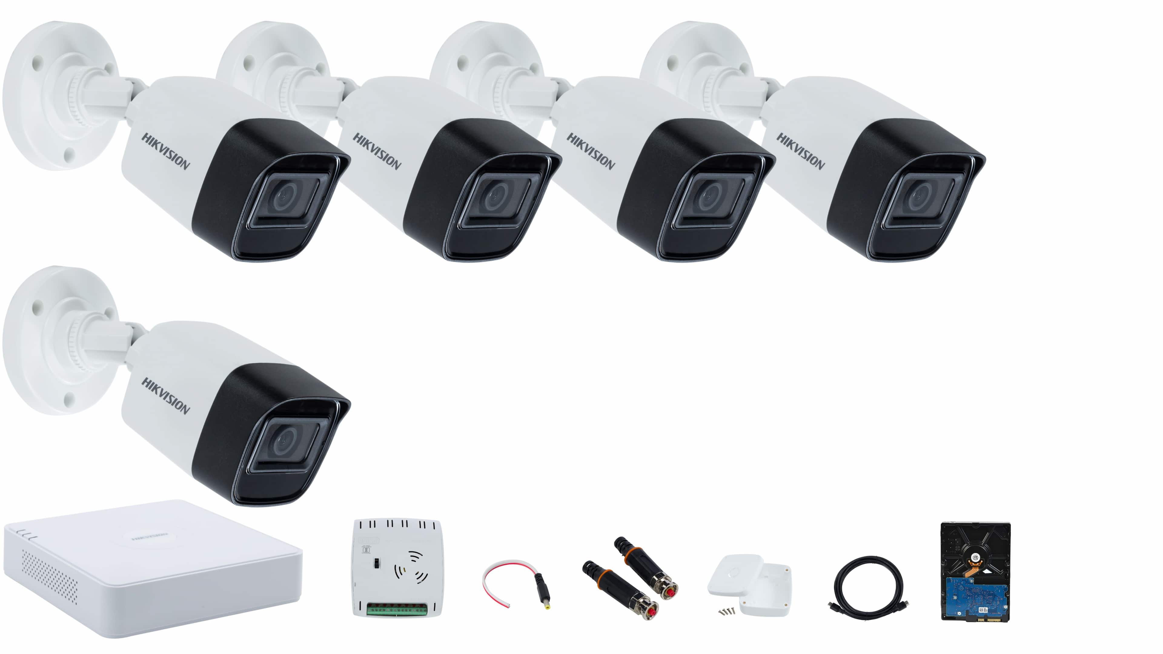 Hikvision 8-channel Camera Full System – Day-time Color Video, Infrared Night Vision, and Audio