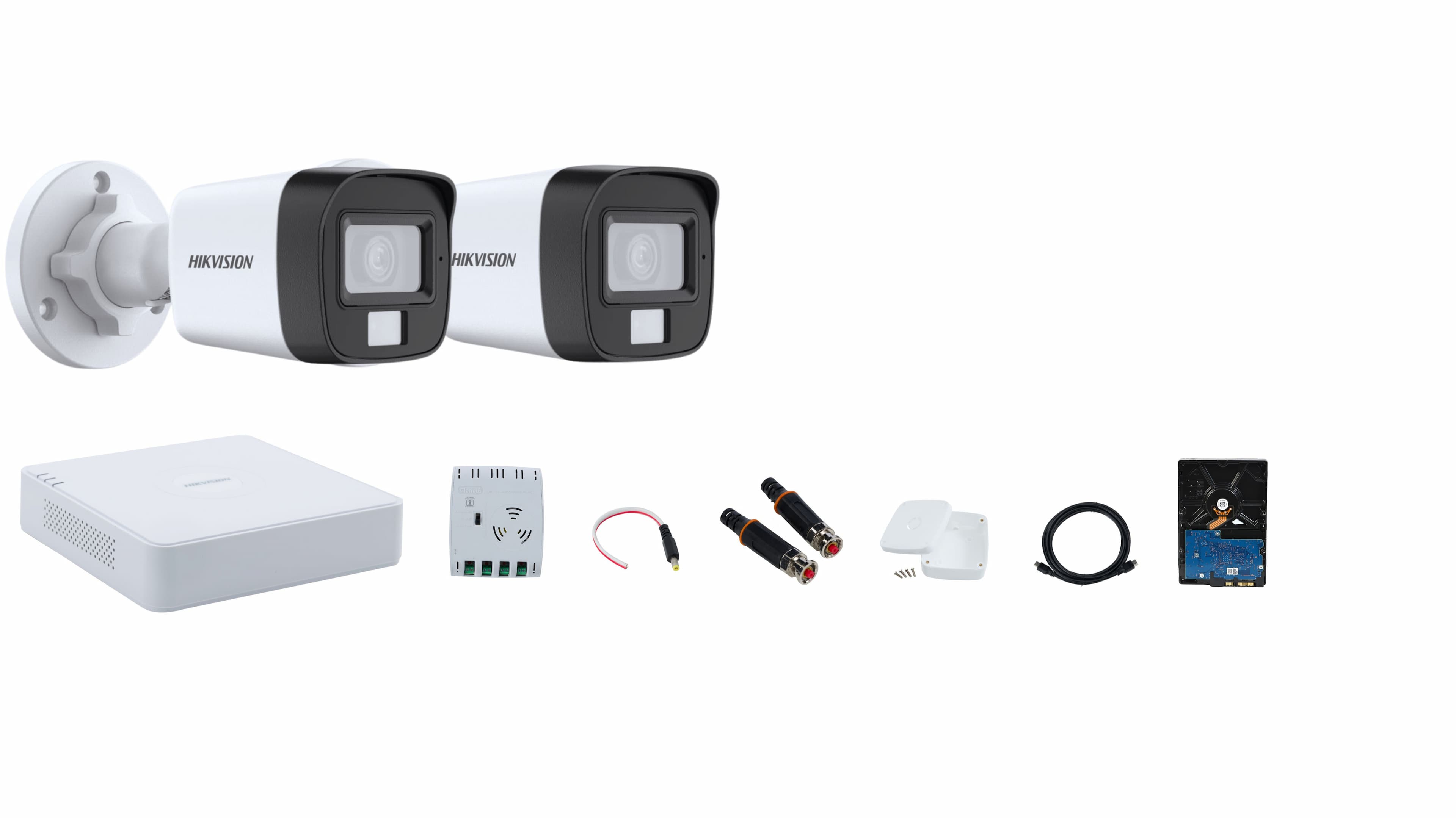 Hikvision 4-channel Smart Hybrid Light Camera Full System – Color Video, Smart Night Vision, and Audio