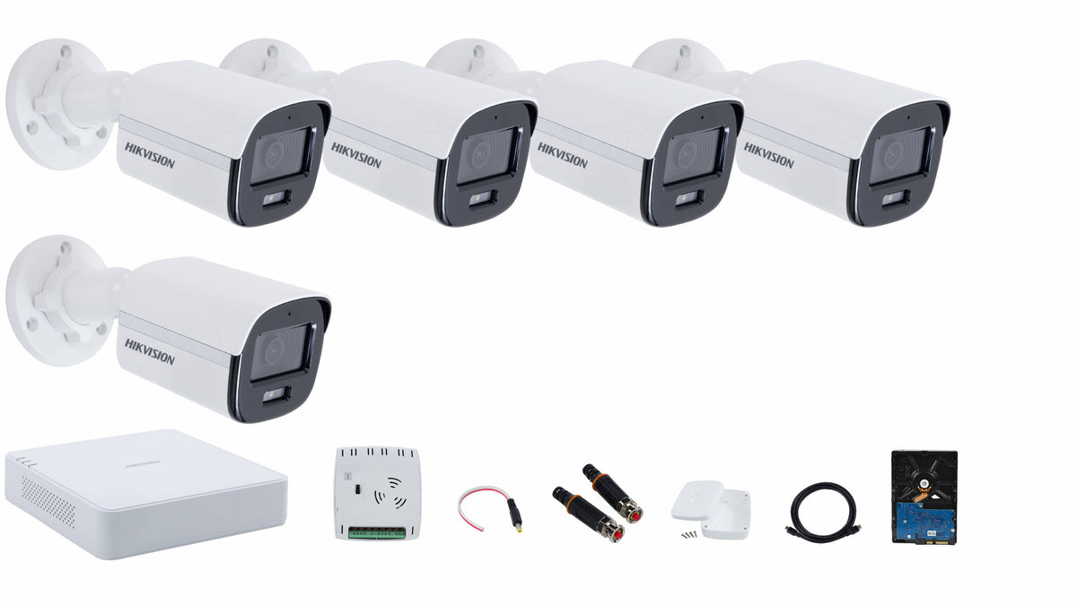 Hikvision 8-channel ColorVu Camera Full System – Color Video, Color Night Vision, and Audio