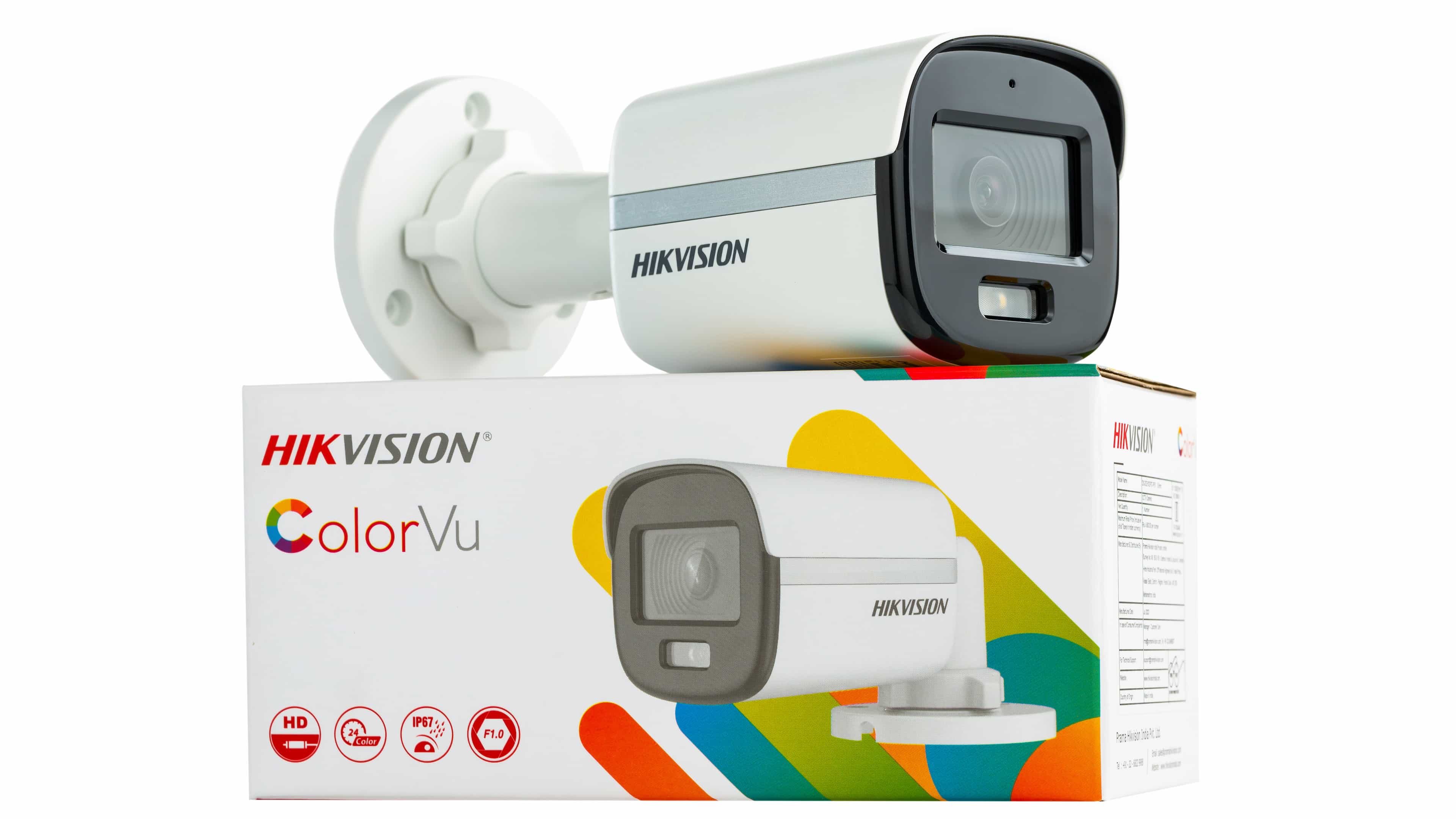 DS-2CE10KF0T-PFS CCTV Camera – 3k/5MP ColorVu Mini Bullet, Audio, BNC, Weatherproof